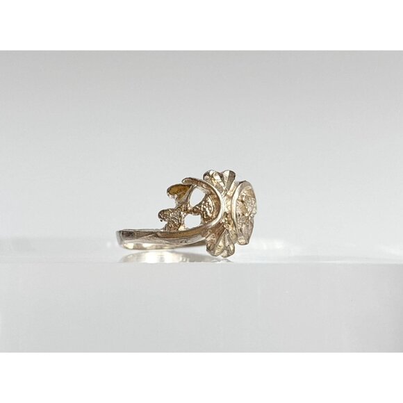 Multi Heart Shaped Hand Carved Love Sterling Silver 925 Vintage Ring - sz 6 - Picture 2 of 14